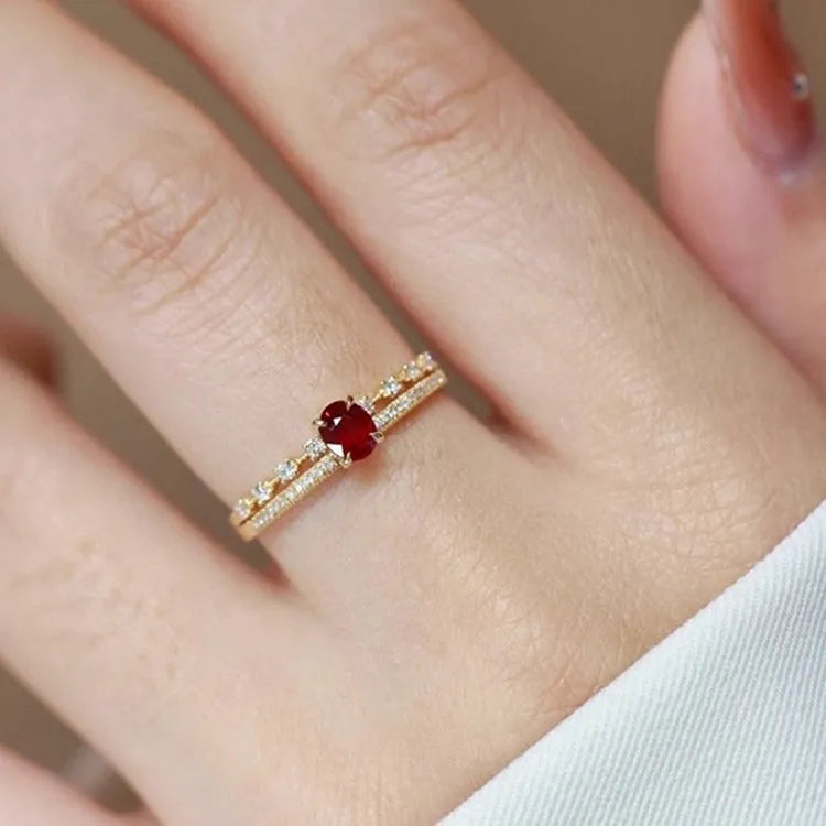 S925 sterling silver ring for women, yellow gold colour, geometric shape, US sizes 6-10