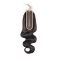 Straight human hair women's wig in natural colour showing hand-woven construction