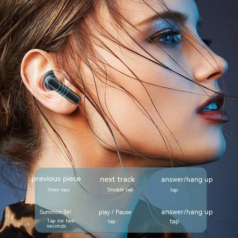 True wireless Bluetooth headset with digital display and power bank, black red pink and fluorescent green