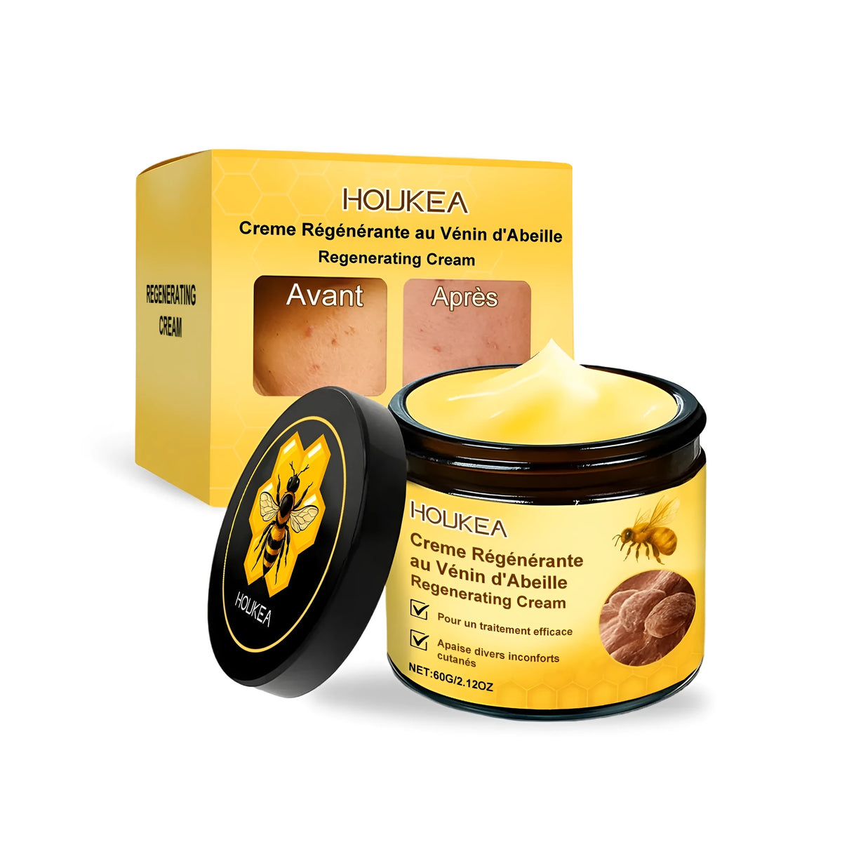 60g skin repair cream with mint leaves and bee venom and allantoin in the ingredient list