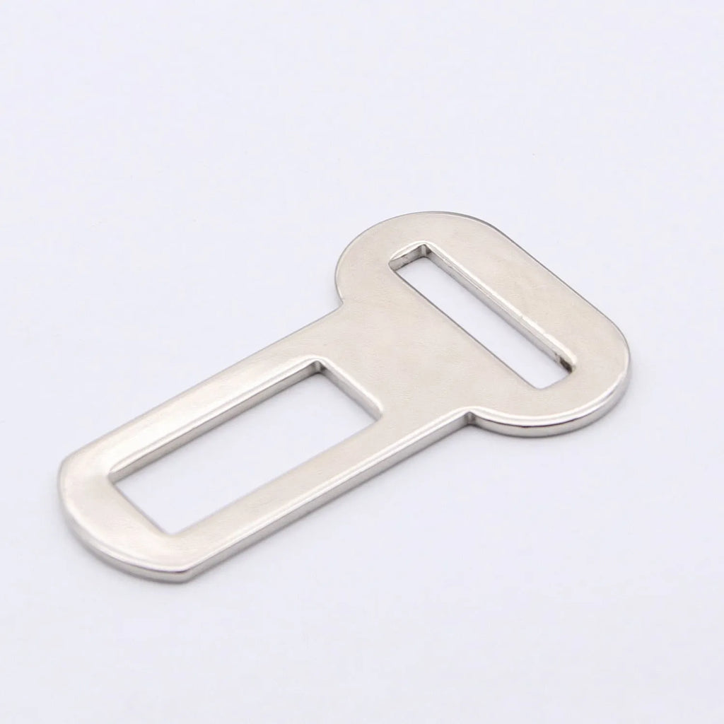 26mm silvery metal pet safety buckle for leash and car restraint connections