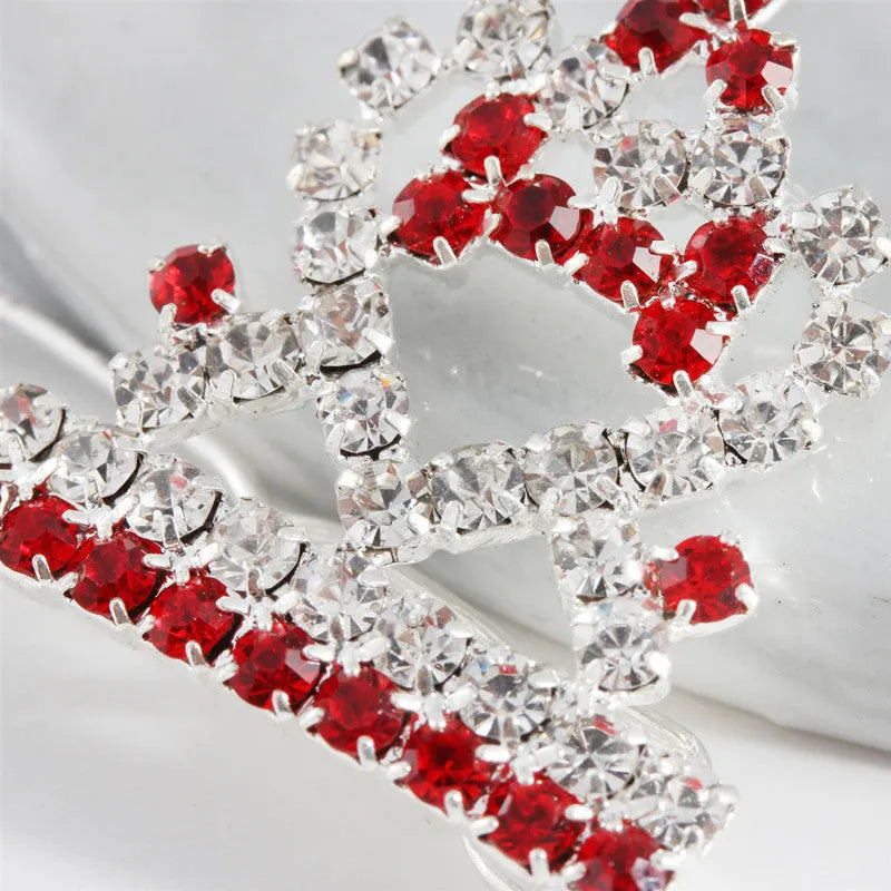 Crown dog and cat hairpin ornament, 3cm barrette in pink, blue, purple, or red with copper, rhinestone, and silver plating