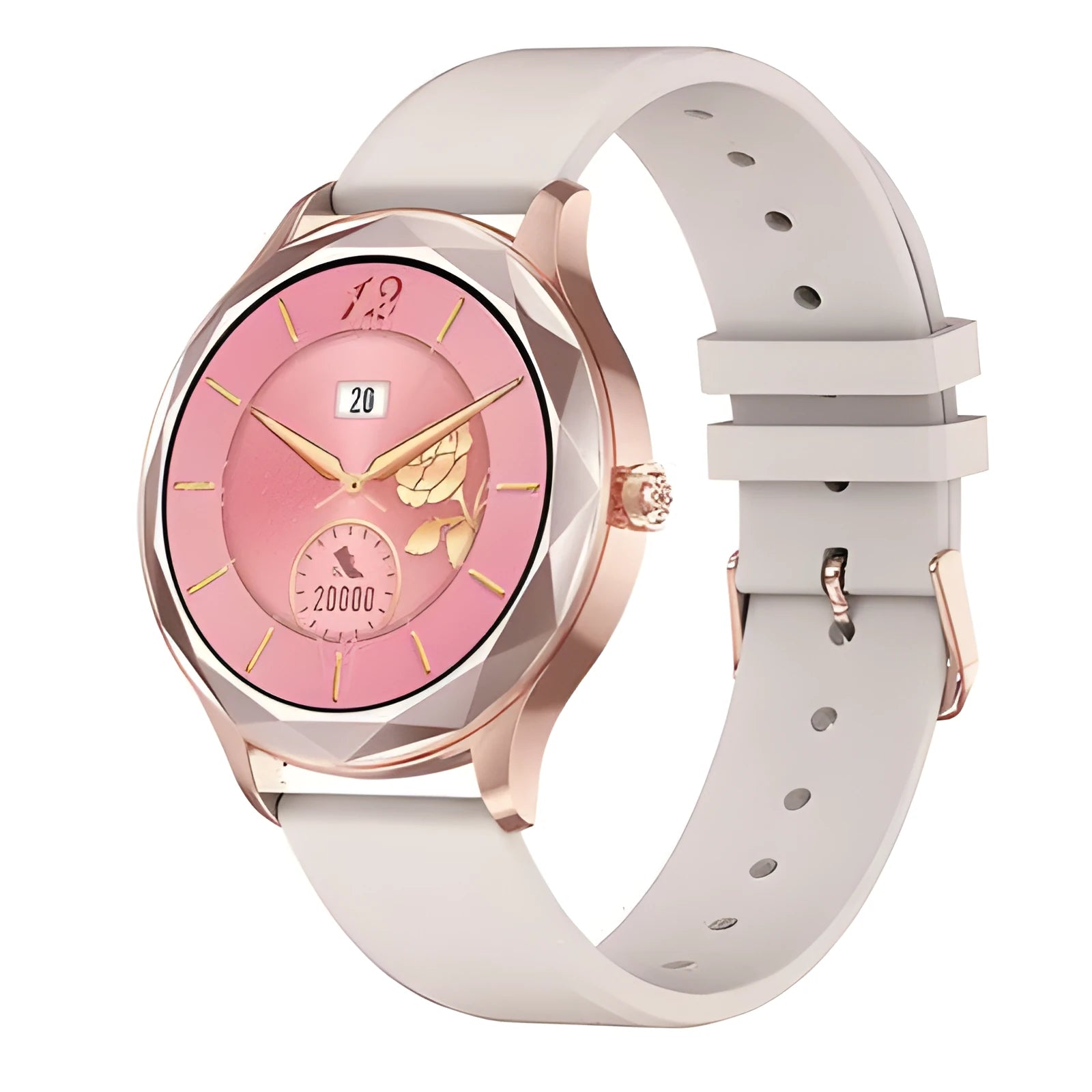 DT86 smart watch bracelet with silicone strap showing step counting and time on 1.09-inch LTPS LCD screen