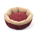 Velvet octagonal pet nest in soft cotton velvet, 850g, for small dogs and cats