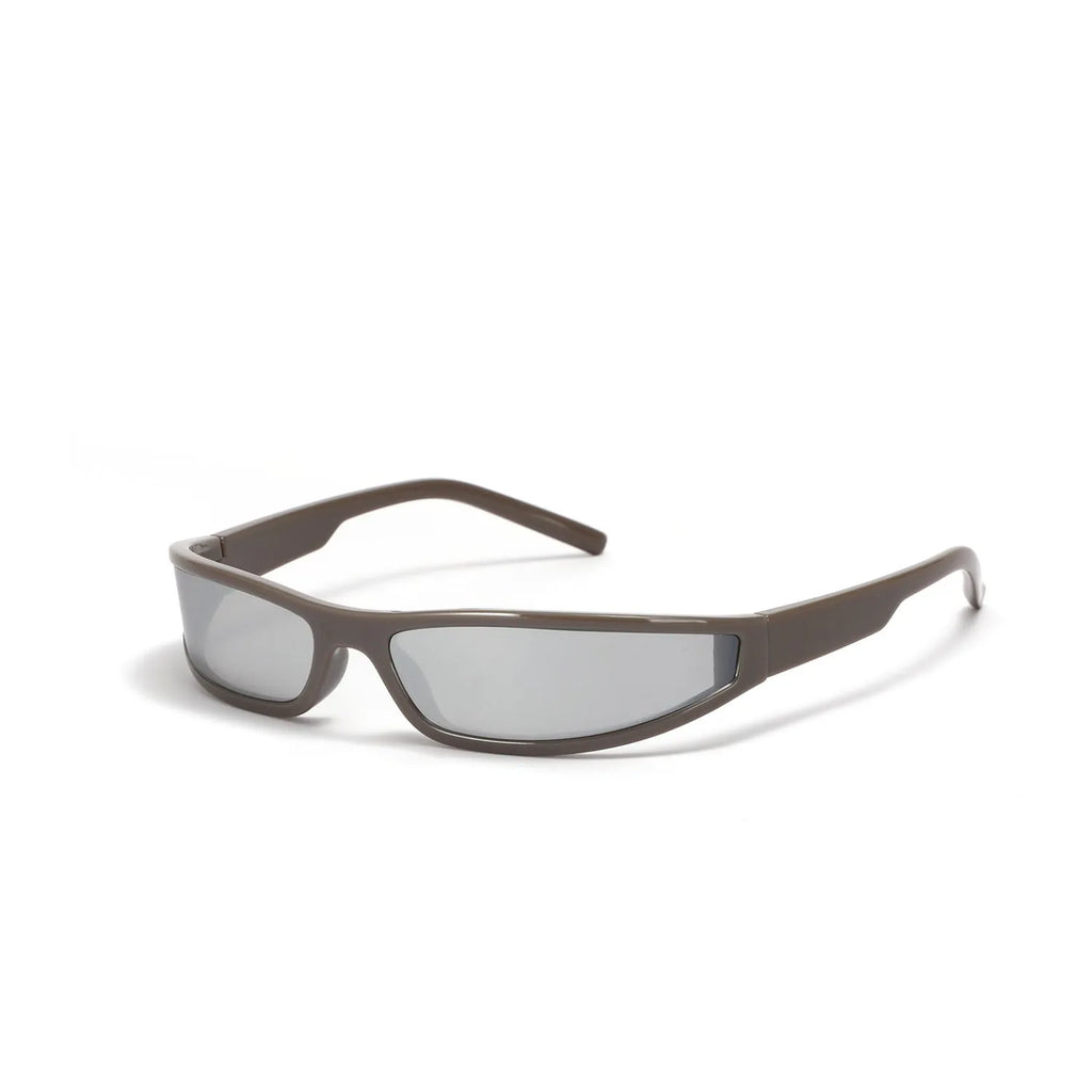Future style narrow frame sunglasses for women in Mercury colour options including bright black and grey