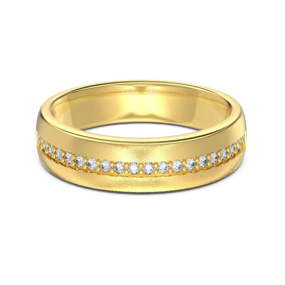 Sterling silver round geometry ring for women in gold or white gold colour, sizes 5 to 9
