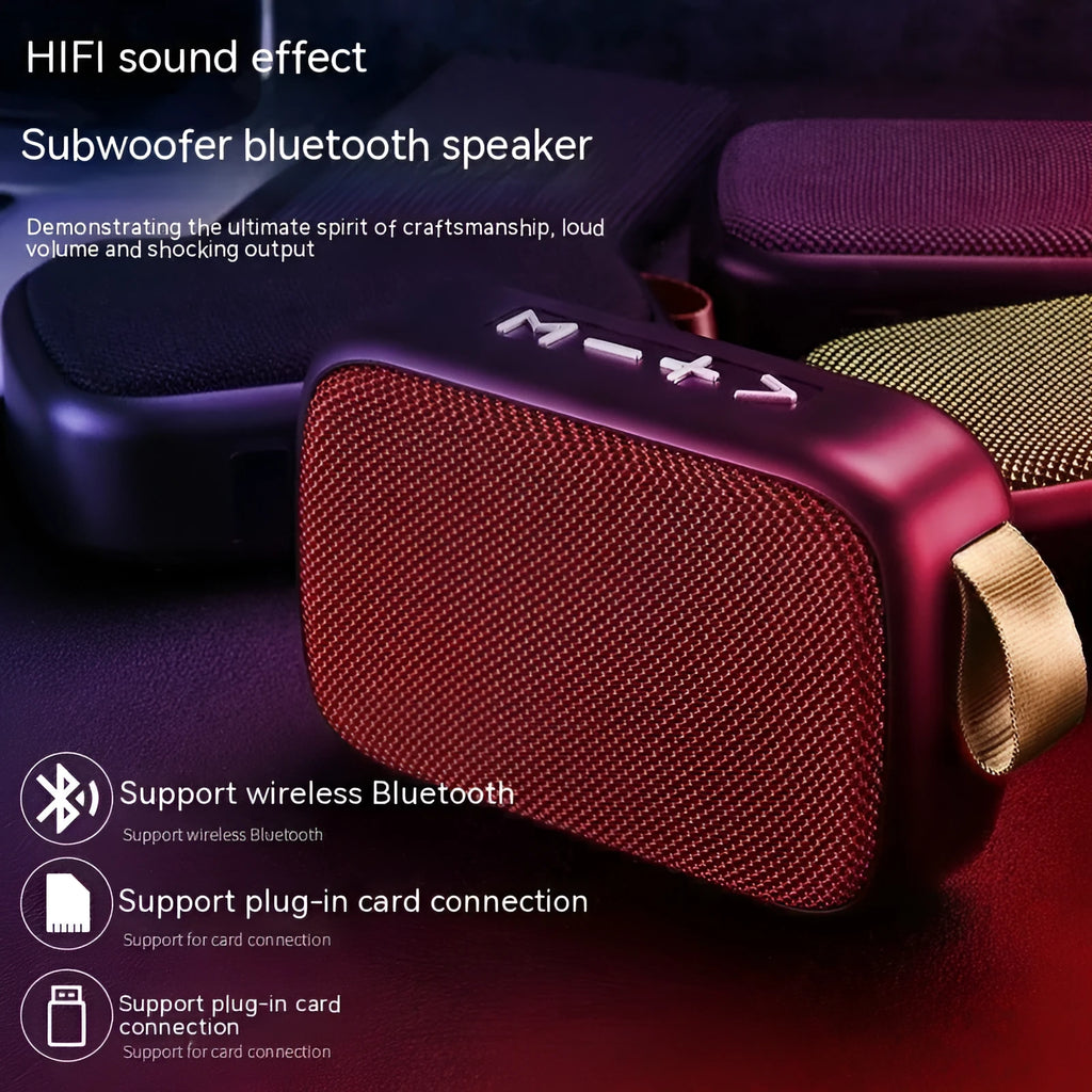 G2 fabric Bluetooth outdoor portable speaker in black with metal grille, side view