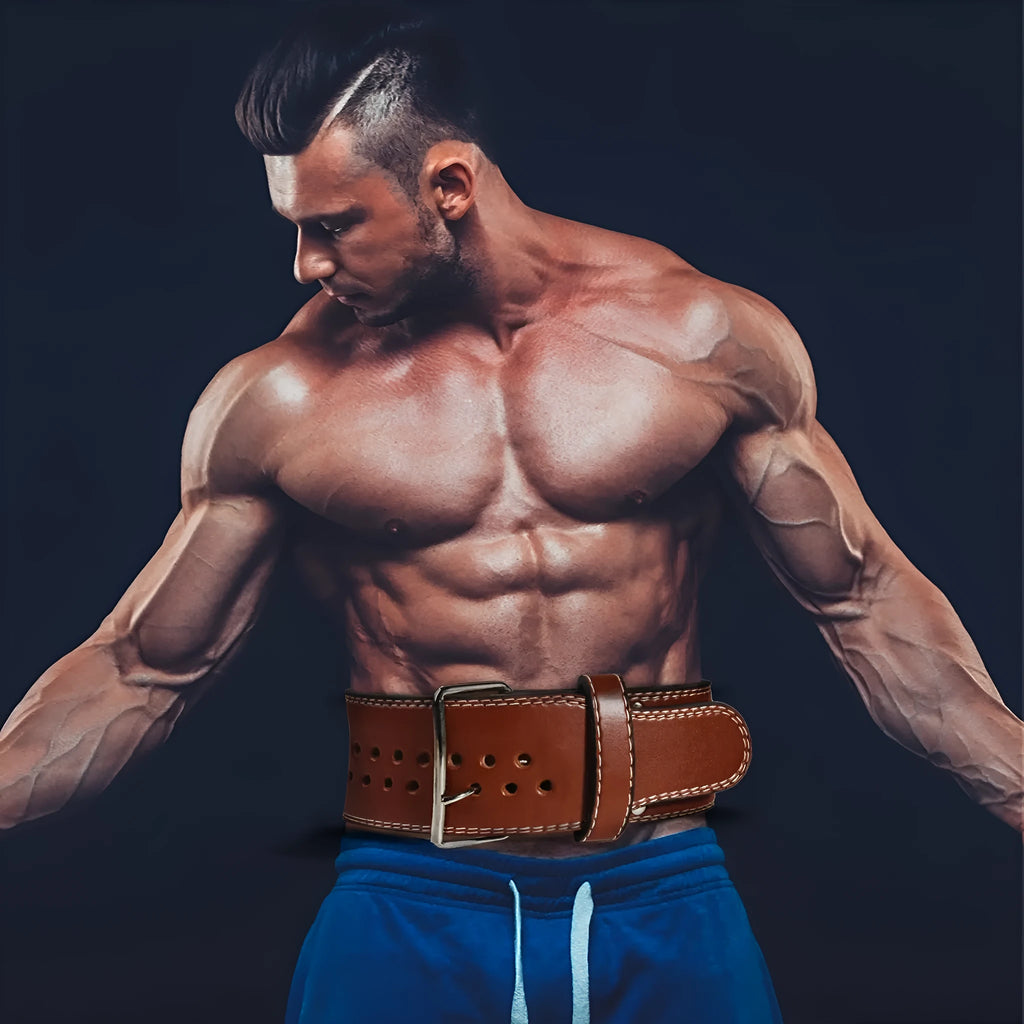 PU weightlifting belt in black for squats and deadlifts waist support gym equipment