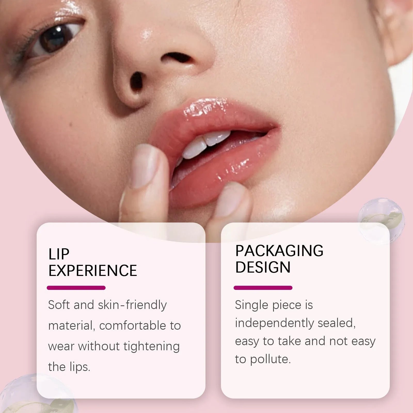 Lip nursing silicone adhesive bandage for dry cracked lips, 8cm by 12cm size