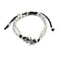 Silver-tone starfish anklet made from electroplated alloy, 17cm length with 10cm tail chain.