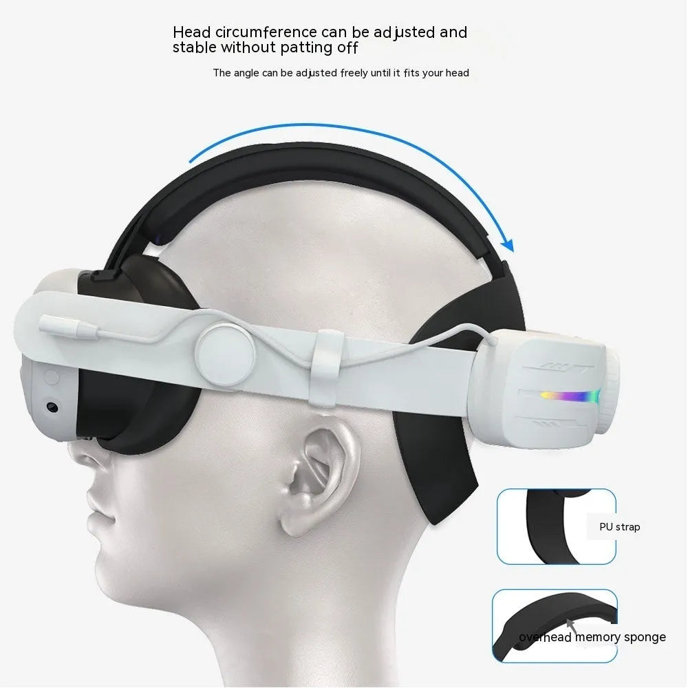Ammonium Bicarbonate VR charging headset 8000 mAh in Elite Color, ABS handheld design on white background