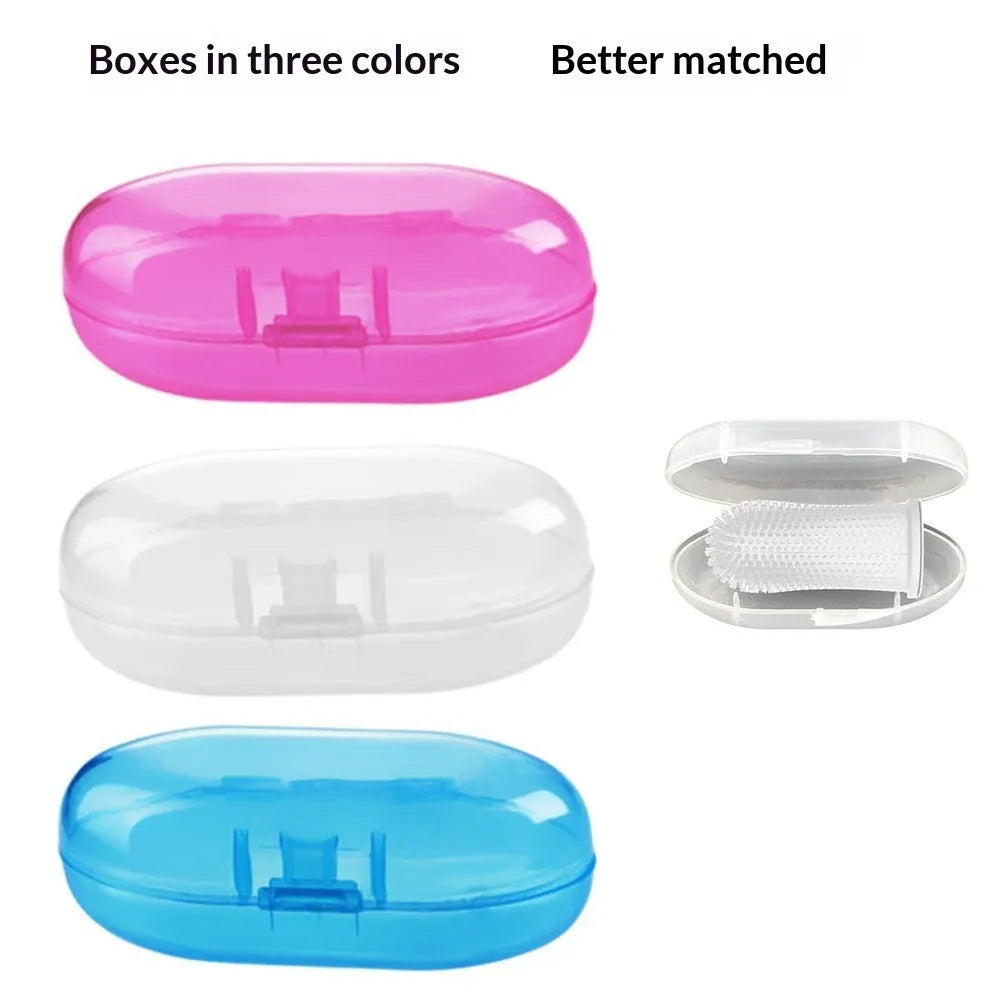 360-degree silicone finger toothbrush for dogs and cats with deep oral cleaning finger sleeve, available in multiple colours