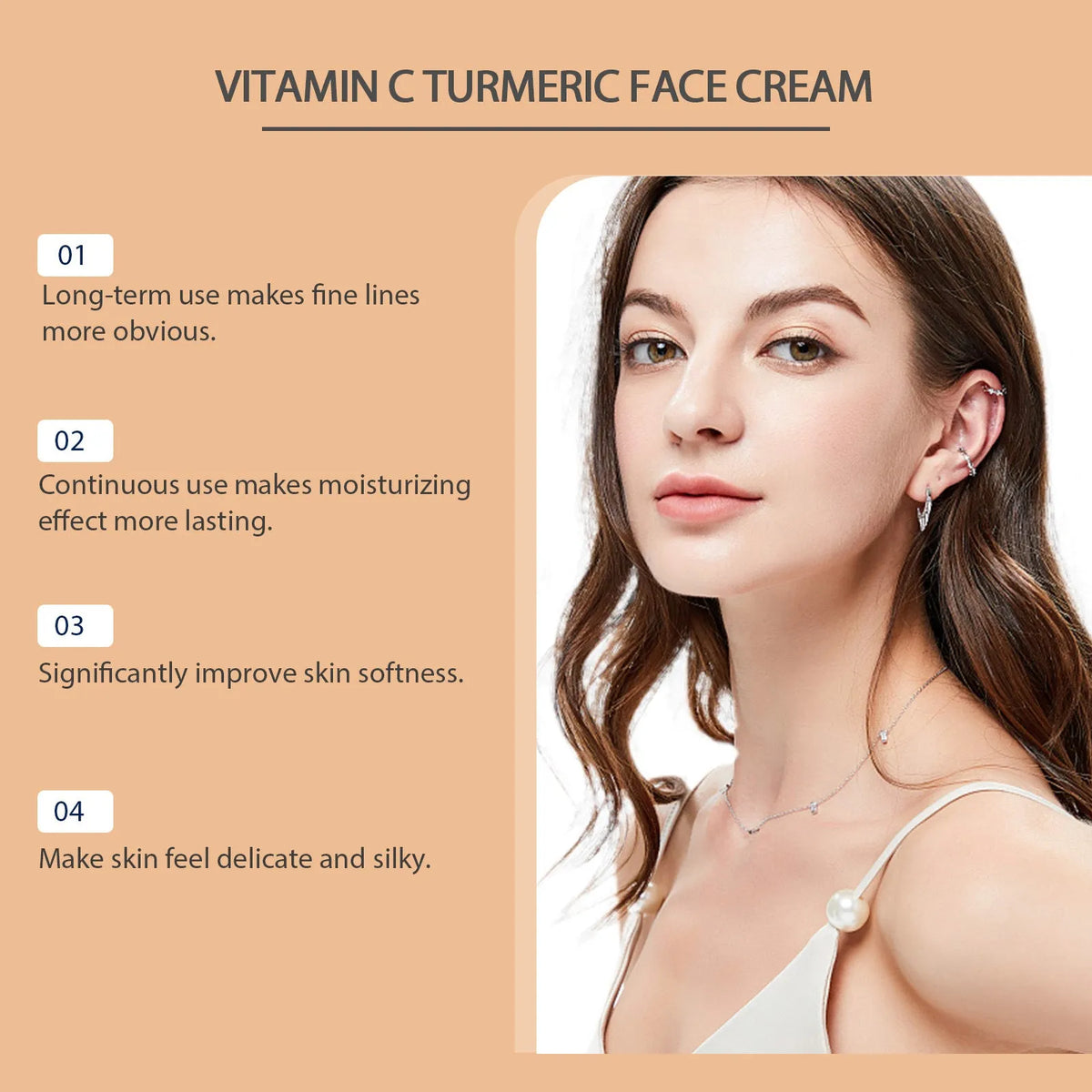 60g jar of Firming and Rejuvenation Lifting Neck Cream with vitamin C, retinol, and hyaluronic acid