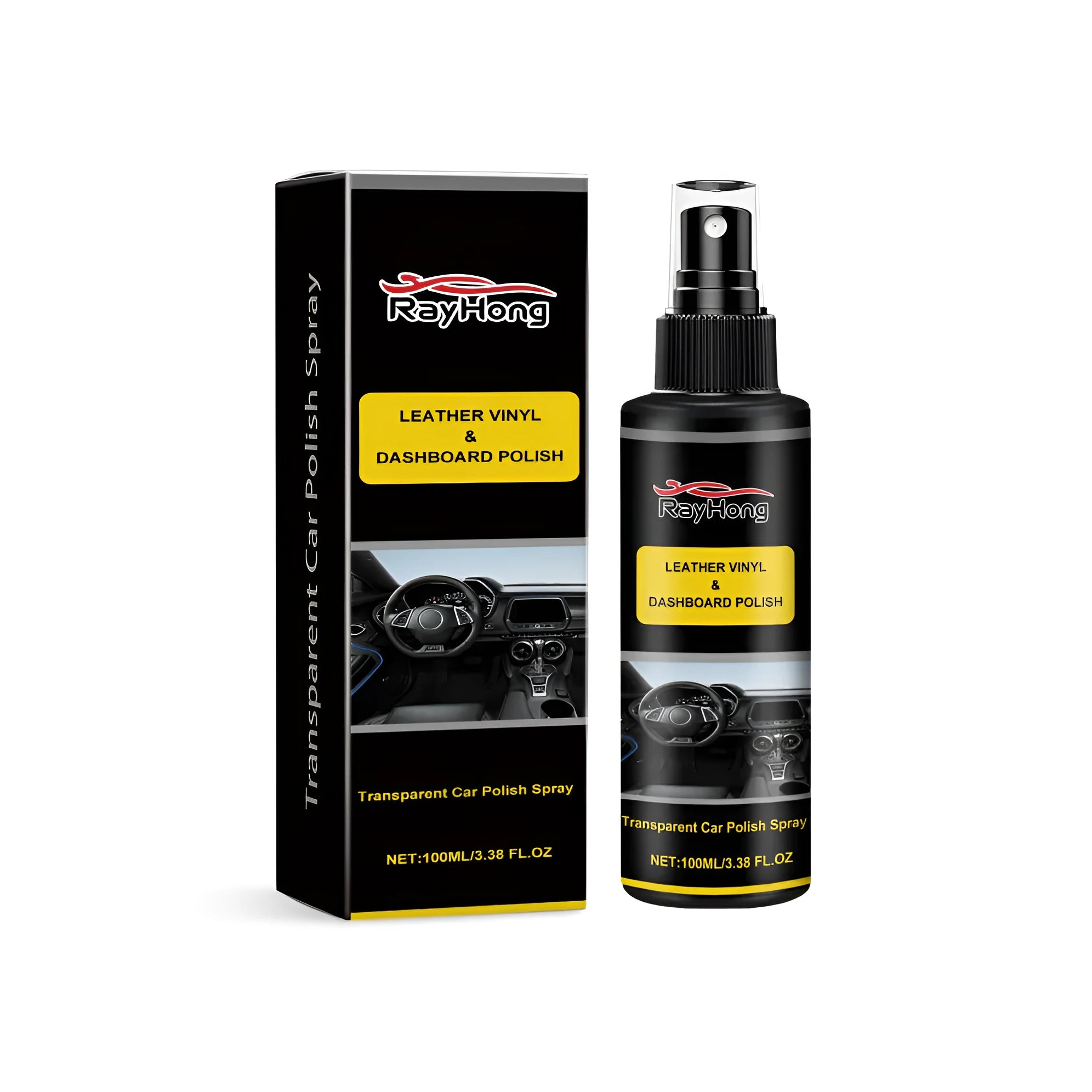3.7 by 14 cm bottle of car polishing spray with box, used for paint maintenance and gloss enhancement.