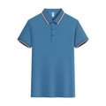Summer ice silk lapel short sleeve polo shirt for men in straight cut casual style