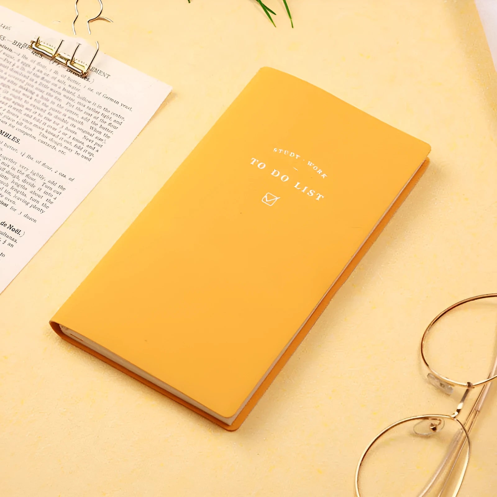 Simple Style A6 notebook with PU cover in four colour options showing 96 pages of eye protection writing paper