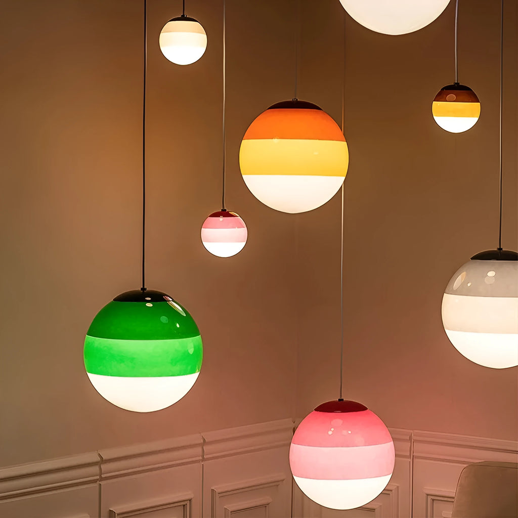 15cm glass pendant light in gradient colour for living room or bedroom, 220V, no light source included