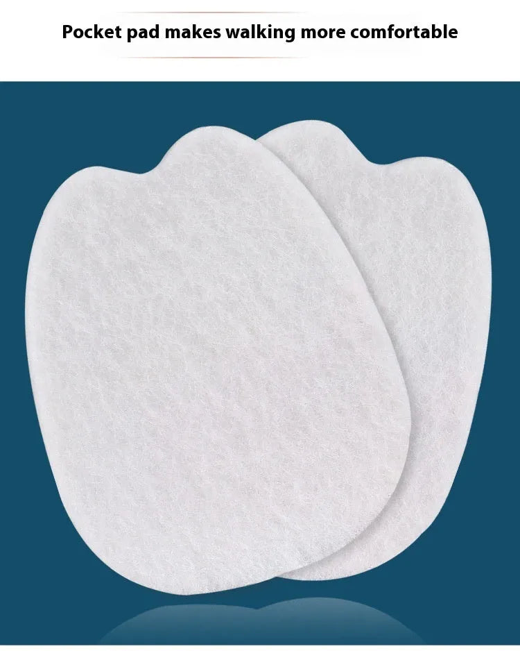 White thin felt shoe tongue stickers for front palm anti-wear protection