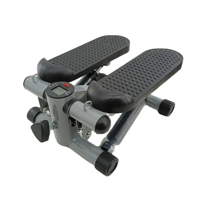 Silver grey hydraulic resistance mini treadmill pedal exerciser for home waist slimming.