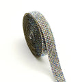 Self-adhesive water drill strip on a white background showing AB colour electroplating finish.