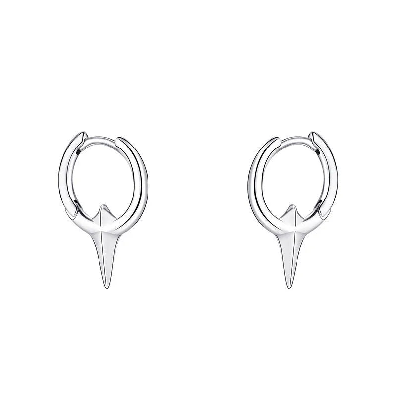 Platinum geometric star ear clips for women with copper electroplated construction