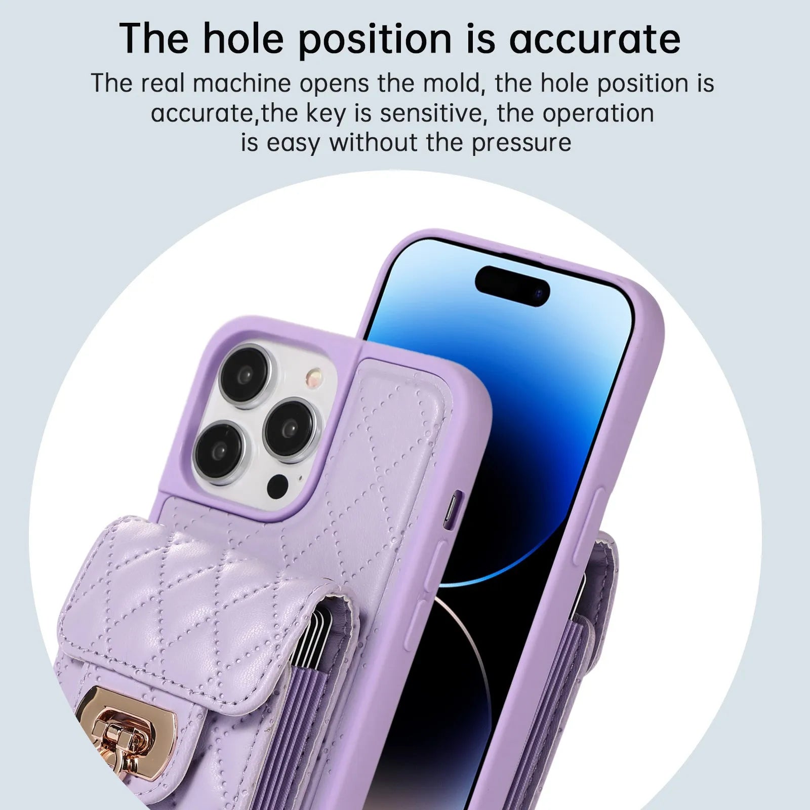 Back cover phone case with card holder and bracket in leather style for iPhone models