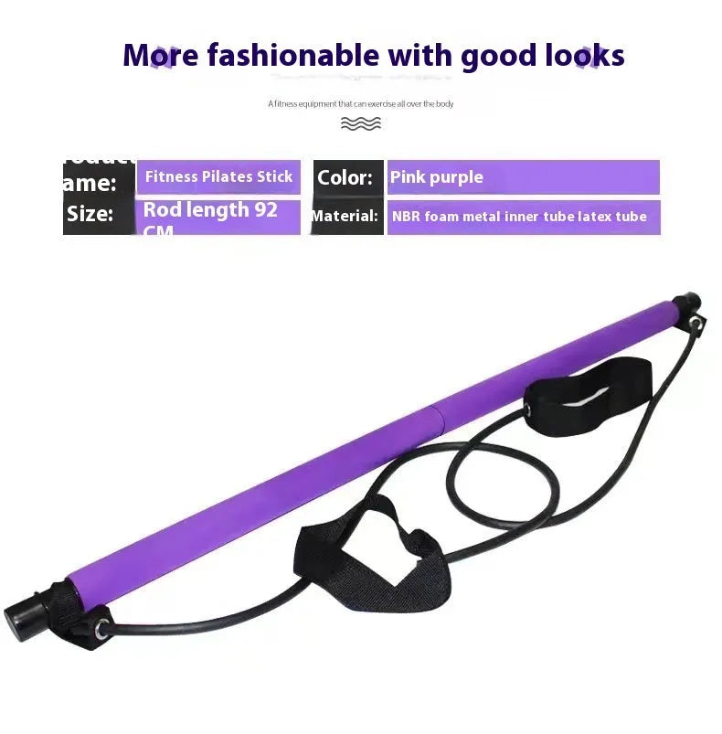 Close-up of a purple adjustable fitness pulling rope for hip training and glute exercises.