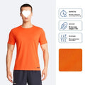 Men's black polyester running t-shirt with quick-dry fabric for sports and fitness