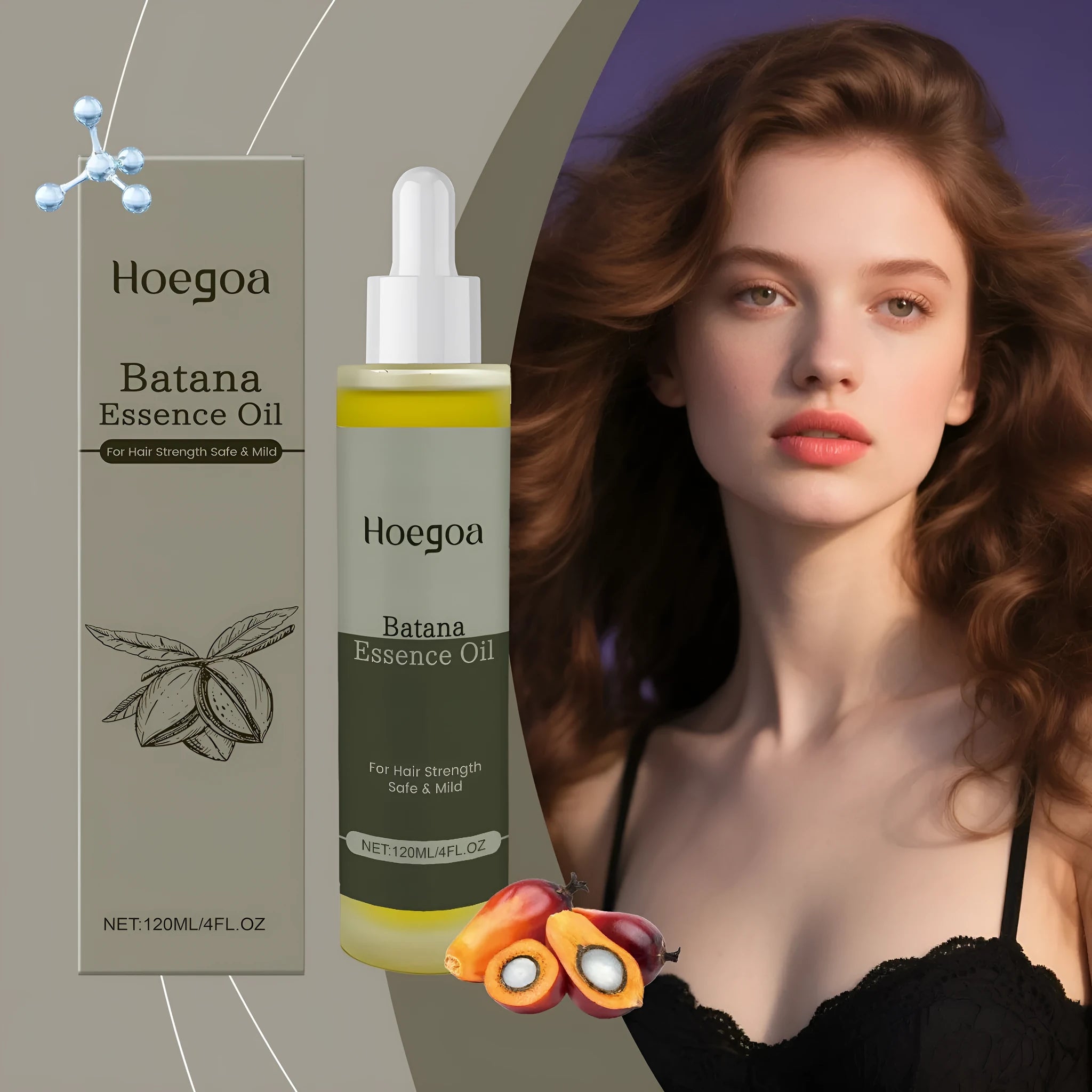 120ml bottle of Platthana Secret Hair Essential Oil with ginger and Platthana oils for gentle daily scalp treatment.