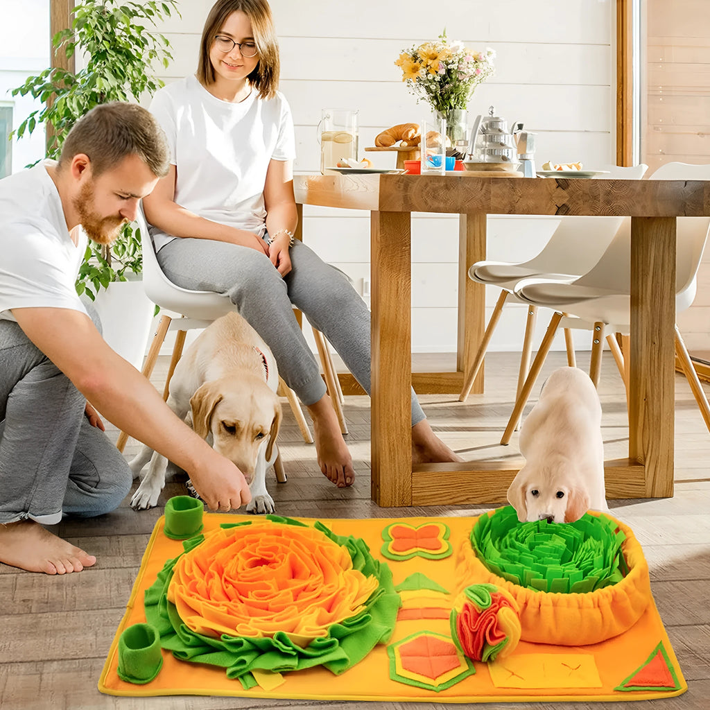 Pet products sniffing pad puzzle interaction mat 85x50cm polar fleece cushion gift ball colour for dogs