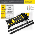 Horizontal hydraulic scissor car jack with handle for tyre changes, low profile design