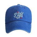 Washed cotton baseball cap with embroidered letters and adjustable strap in dome crown style