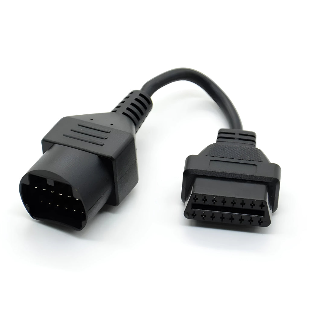 Mazda Toyota 17-pin diagnostic cable with 16-pin OBDII connector, black PVC, 100g.