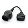 Mazda Toyota 17-pin diagnostic cable with 16-pin OBDII connector, black PVC, 100g.
