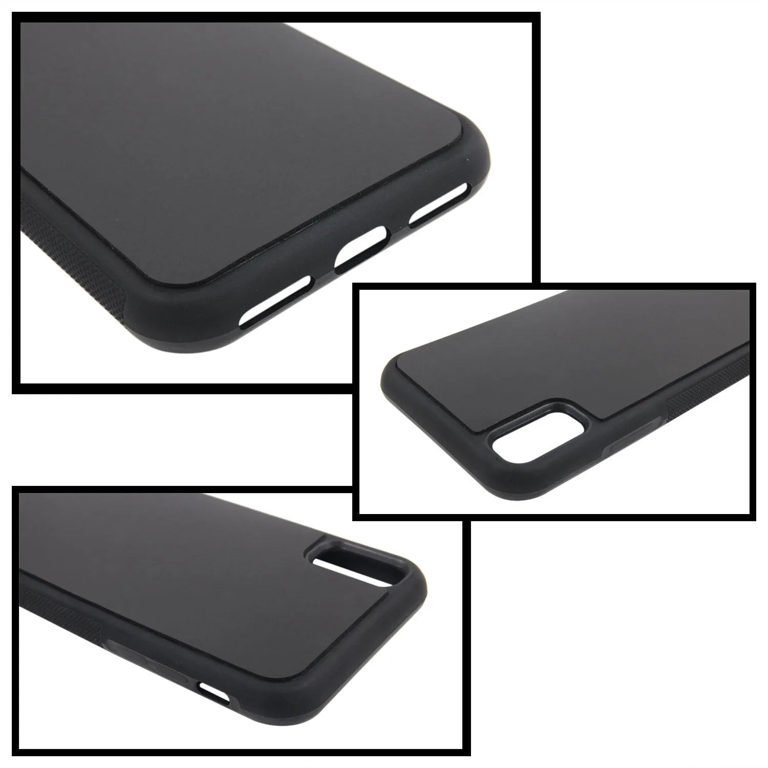 Anti-gravity nano material phone case for iPhone, black and white colours, shockproof and shatterproof protection