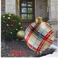 60cm PVC inflatable Christmas ball outdoor decoration in garden setting