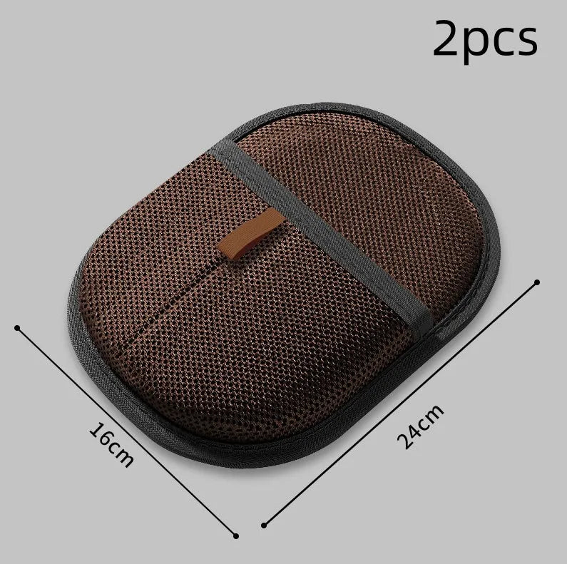 Black pet hair removal mitt glove with silicone bristles for dog cat rabbit grooming