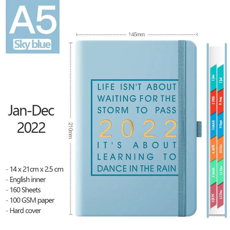 A5 imitation leather notebook with French fold binding, 100gsm paper, in seven colours