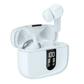 Jerry X08 wireless Bluetooth earphones with charging case in black, grey, or white colours