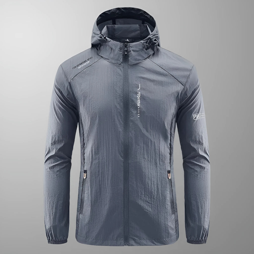 Men's lightweight nylon hooded jacket for summer outdoor wear in multiple colour options