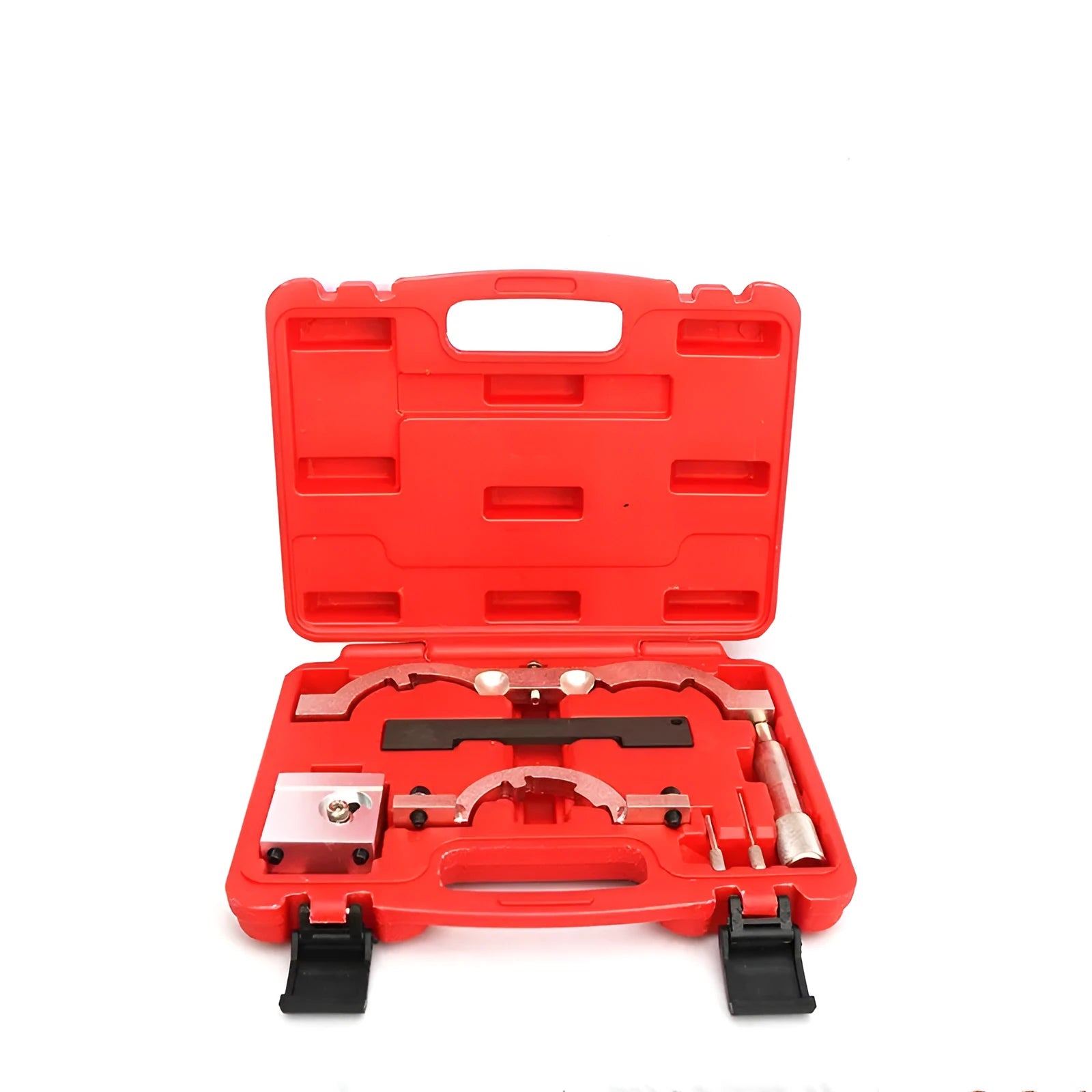 Red chrome-vanadium steel timing tool kit for Opel 1.4T LUJ engine repair.