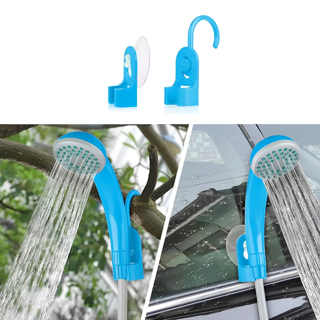 Portable USB wireless vehicle shower with water pipe and cable for outdoor camping use