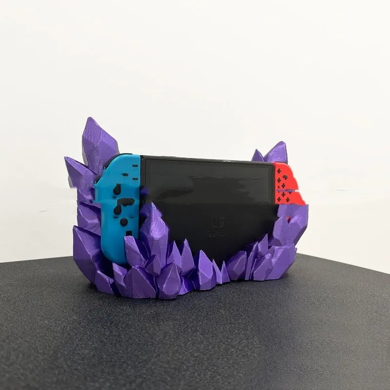 3D printed PLA U-shaped bracket in purple for assembly model decoration