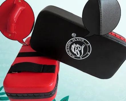Square red or black PU taekwondo foot target pad for martial arts kick training