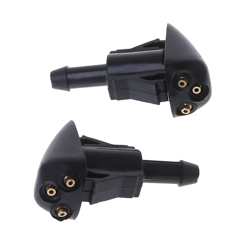 Black Ford 2008-2011 windshield water nozzle with clip-on design for car washer jet replacement