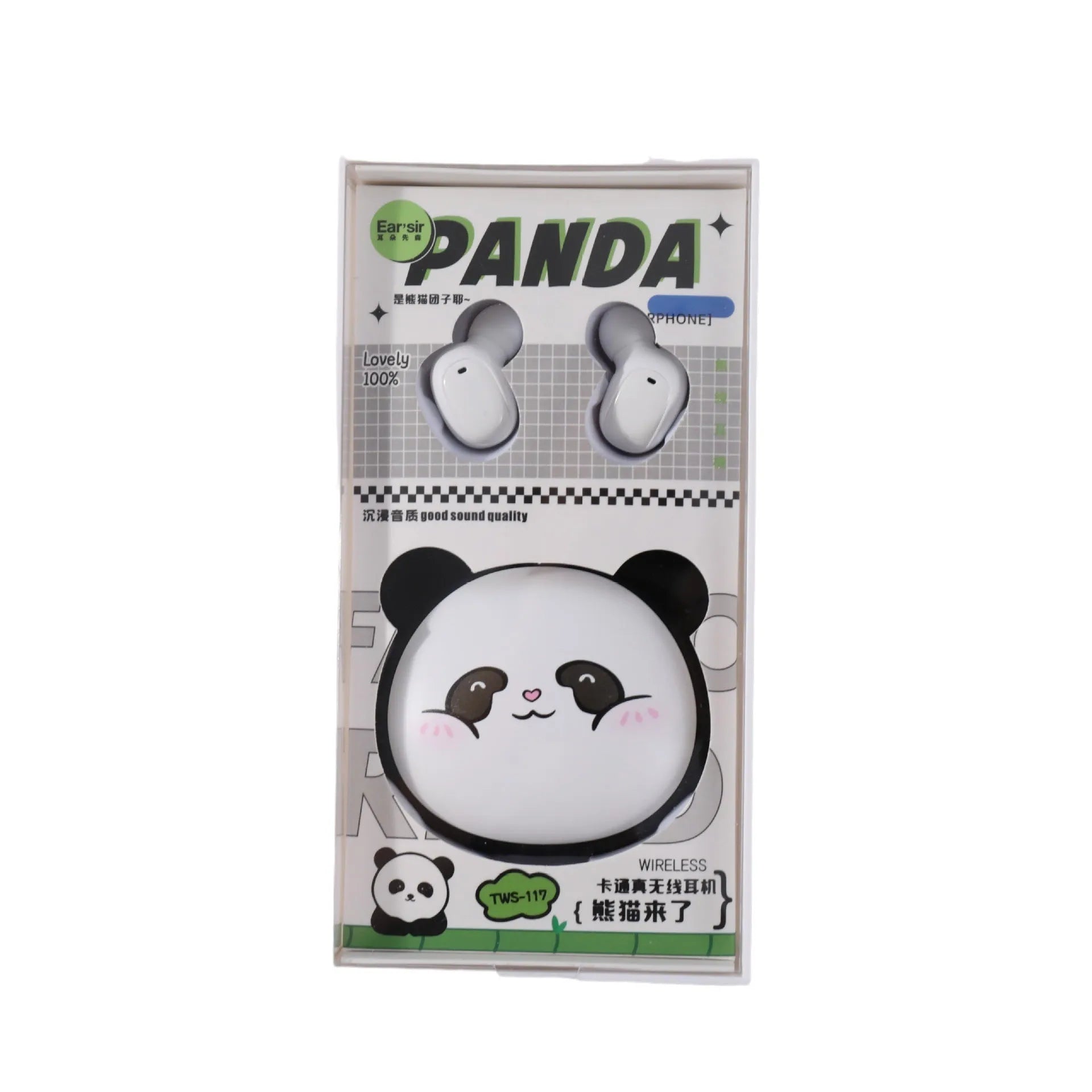 TWS true wireless sports earbud with cartoon style, PC ABS build, and 8+ hour battery life