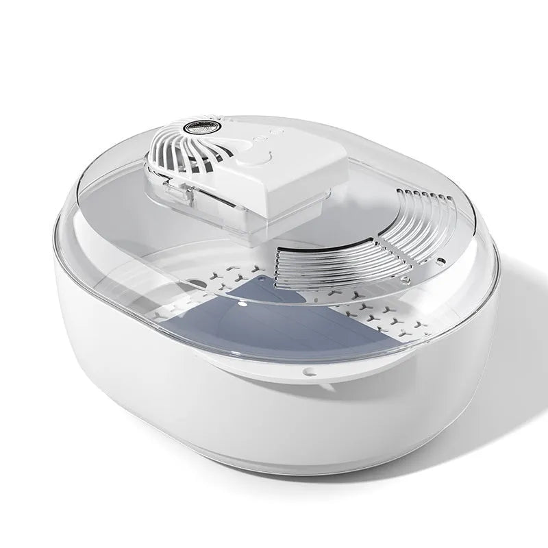 Aluminium household food defrosting plate on a kitchen countertop