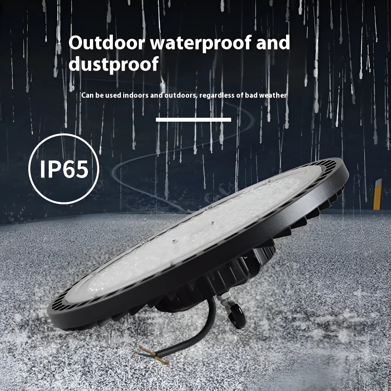 Waterproof UFO-shaped pendant lamp for industrial workshop lighting with white light