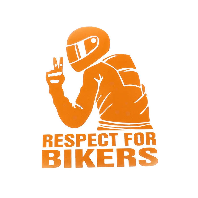 15x11cm biker automobile sticker with Hello Brother design in six colour options