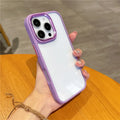 Transparent PC phone case for iPhone 16 Pro with metal eagle eye bracket ring in desert gold